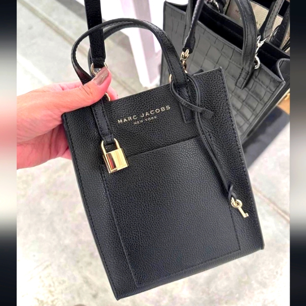NWT MARC JACOBS MICRO MINI GRIND TOTE BLACK